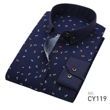 Load image into Gallery viewer, DAVYDAISY Men Shirt Long Sleeve Fashion Floral Printing Male Shirts Brand Clothing Casual shirt Man camisa masculina DS004
