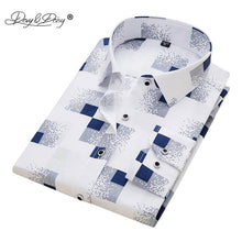 Load image into Gallery viewer, DAVYDAISY Men&#39;s Casual Shirt Autumn Full Sleeve Solid Print High Quality Social Dress Shirt Men Brand Clothing Camisa DS-110
