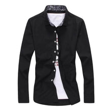 Load image into Gallery viewer, Fashion Men Solid Shirts Long Sleeve Turn-down Collar Men Dress Shirt Casual Business Work Shirt Male Slim Fit Camisa De Hombre
