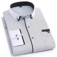 Load image into Gallery viewer, Fashion Printed Men Shirts Casual 100% Polyester Long Sleeve Dress Shirts Classic Male Slim Fit Brand Mens Clothes 2018 Camisas
