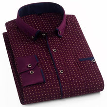 Load image into Gallery viewer, Fashion Printed Men Shirts Casual 100% Polyester Long Sleeve Dress Shirts Classic Male Slim Fit Brand Mens Clothes 2018 Camisas
