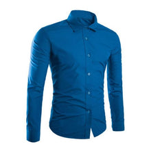 Load image into Gallery viewer, Fashion Spring Autumn Men Shirt Long Sleeve Solid Color Easy-care Anti Crease Man Casual Shirts M-3XL FS99
