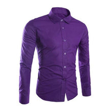 Load image into Gallery viewer, Fashion Spring Autumn Men Shirt Long Sleeve Solid Color Easy-care Anti Crease Man Casual Shirts M-3XL FS99
