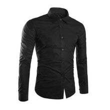 Load image into Gallery viewer, Fashion Spring Autumn Men Shirt Long Sleeve Solid Color Easy-care Anti Crease Man Casual Shirts M-3XL FS99
