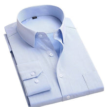 Load image into Gallery viewer, Fashion Twill Business Formal Shirts Long Sleeve Mens Dress Shirt Male Office Work Wear Casual Social Shirt Plus size 6XL 7XL
