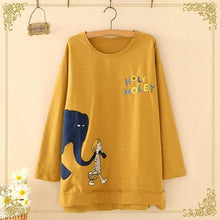 Load image into Gallery viewer, Harajuku Blouse Women Cartoon Print Shirts 2019 Fashion Embroidery Tops Hoody Long Sleeve Tops Female Autumn Blusas Plus Size
