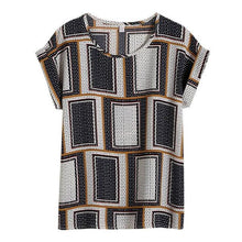 Load image into Gallery viewer, Hot Summer Women&#39;s Casual Blouse Shirt Floral Chiffon Print O Neck Short Sleeve Lady&#39;s Top Loose Blusas Plus Size L-4XL
