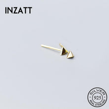 Load image into Gallery viewer, INZATT Minimalist Real 925 Sterling Silver Geometric Triangle Stud Earrings Fine Jewelry For Unisex personality Accessories Gift
