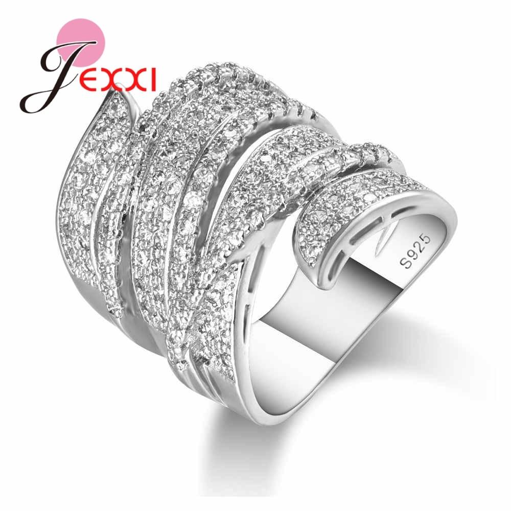 JEMMIN Luxury Charm Big Ring for Women Wedding Appointment Jewelry High Quality Lover Girlfriend Birthday Gift Popular Sale