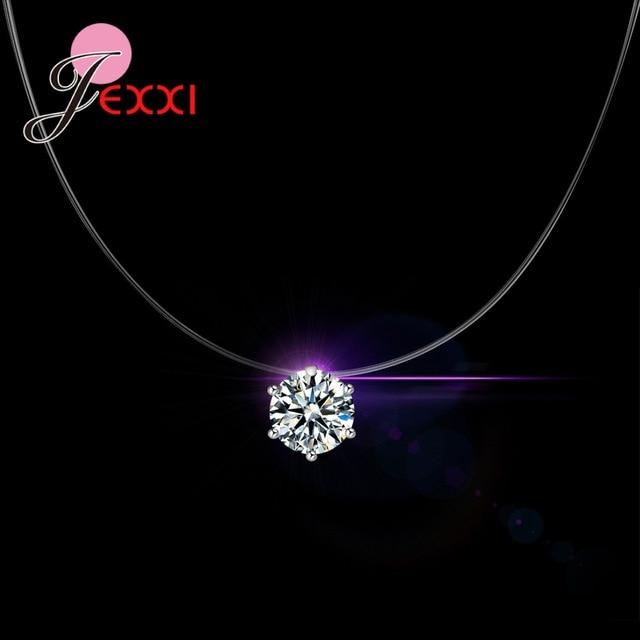 JEMMIN Transparent Rope Pendant Necklace 8 Colors Clear Cubic Zirconia 925 Sterling Silver Interface Popular Factory Price