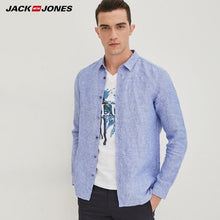 Load image into Gallery viewer, Jack &amp; Jones Brand 2018 NEW 100% Linen slim long sleeves male shirts |217105552
