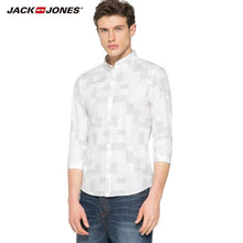 Load image into Gallery viewer, Jack &amp; Jones Brand 2018 NEW COTTON punk style plaid male slim sailor collar three quarter sleeves casual shirts| 216231509
