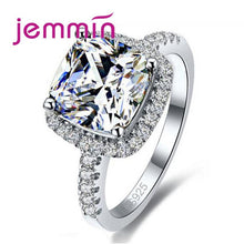 Load image into Gallery viewer, Jemmin Classic Engagement Ring for Women Valentine Present Fashion CZ Crystal 925 Silver Mid Ring Cubic Zirconia Promise Jewelry
