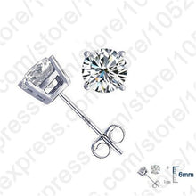 Load image into Gallery viewer, Jemmin Elegant Genuine 925 Sterling Silver Crystal Stud Earrings Fine Women Jewelry Wedding Engagement Earring Gift

