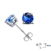Load image into Gallery viewer, Jemmin Elegant Genuine 925 Sterling Silver Crystal Stud Earrings Fine Women Jewelry Wedding Engagement Earring Gift
