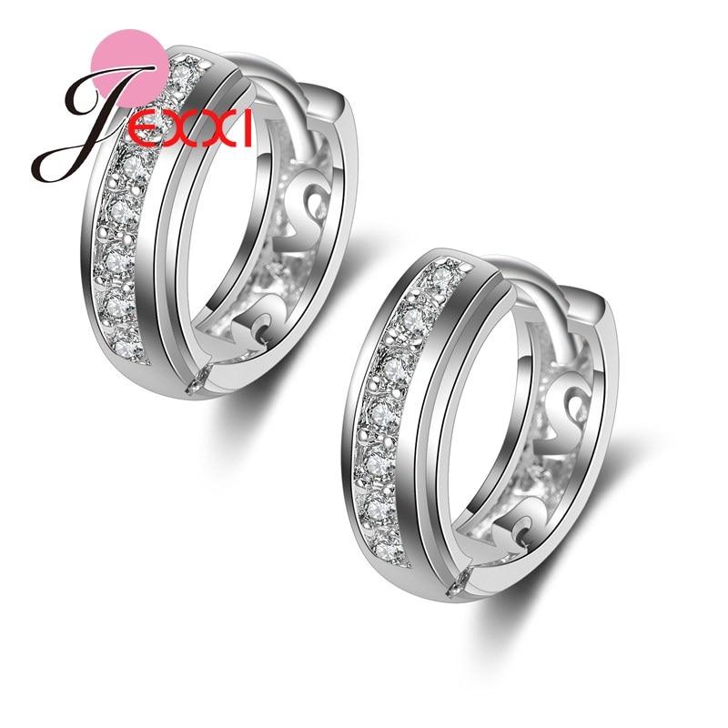Jemmin Fashion 925 Sterling Silver Stud Earrings For Women Generous New Arrival Party Accessories With Shiny Crystal Wholesale