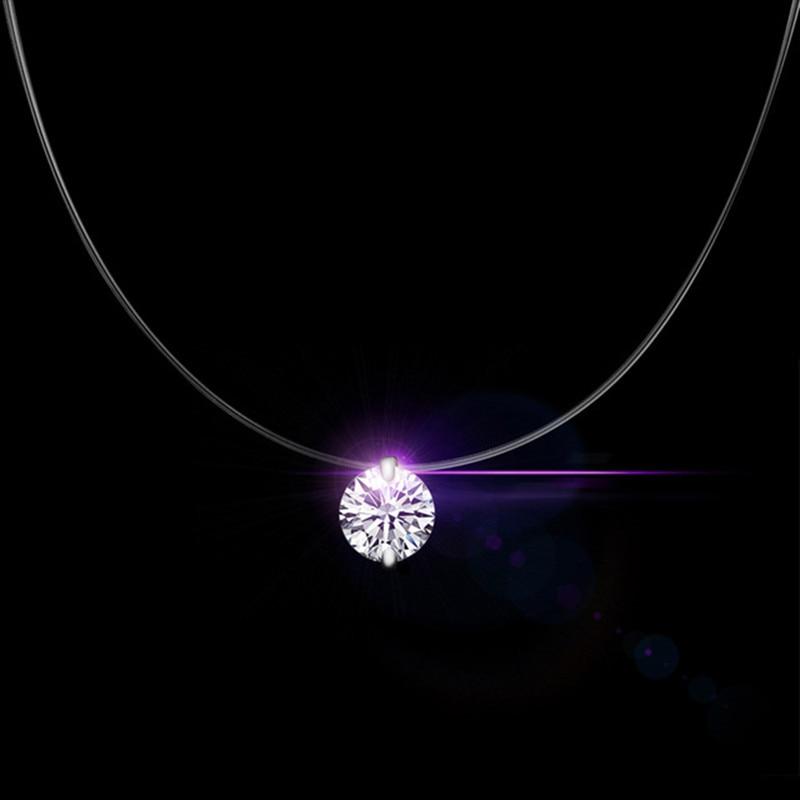 Jemmin Free Shipping Fashion 925 Silver Chain Short Women Necklaces For Party Jewelry Clear Cubic Zircon Pendant Necklaces Gift