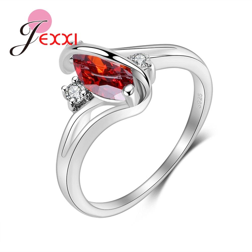 Jemmin Latest Dark Orange Cubic Zirconia Trendy 925 Sterling Sliver High Quality Rings Special Design Gifts For Women/Girls