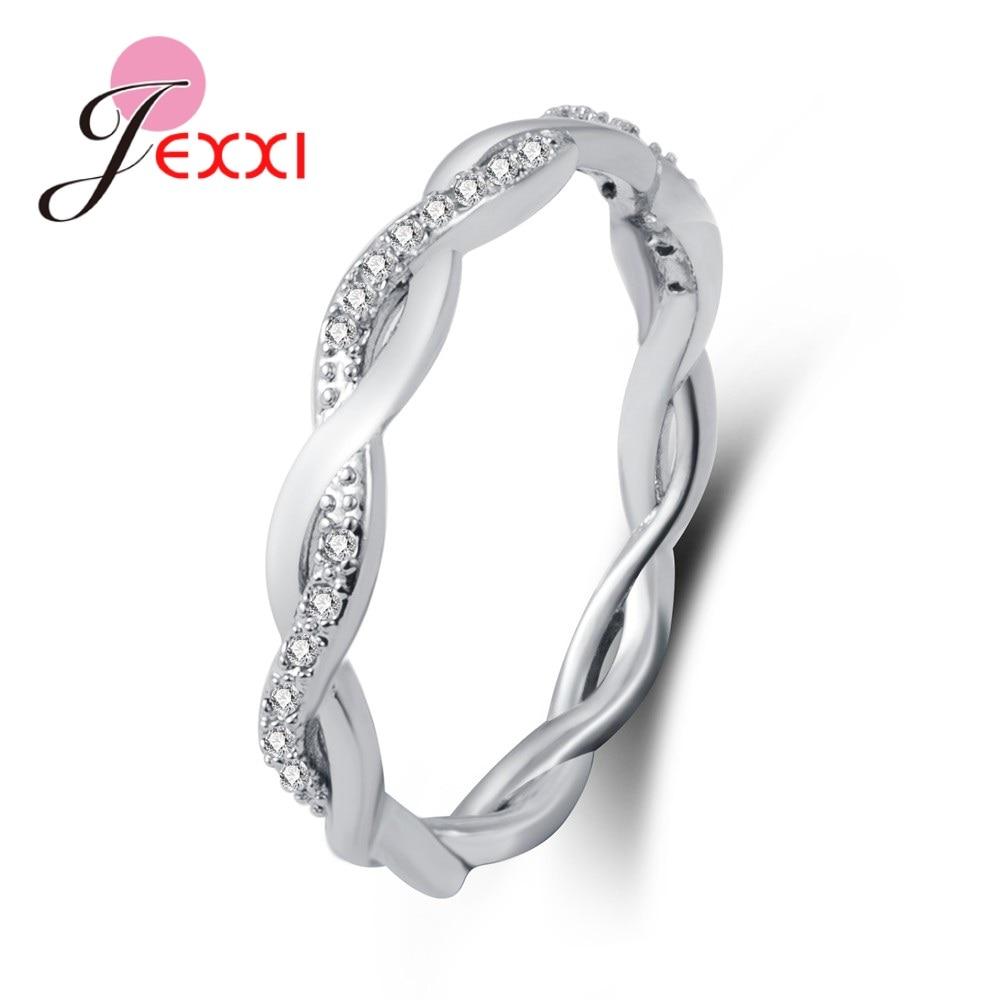 Jemmin New Arrival Elegant Pure 925 Sterling Sliver Special Beautiful Winding Shinning Rhinestone Fine Rings Good Girls/Women