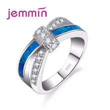 Load image into Gallery viewer, Jemmin New Fashion 5 Colors AAA Opal  925 Sterling Silver Ring For Women Female Party Wedding Jewelry High Quality Gift
