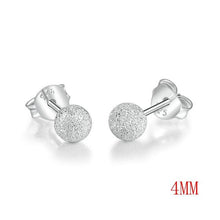 Load image into Gallery viewer, LAMOON 2018 New Ball Shaped 100% Real 925-Sterling-Silver Stud Earrings  Fine Jewelry For Women Girl Gift LMEY233 LMEY234 LM235
