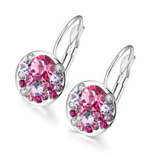 Load image into Gallery viewer, LEKANI Crystal From Swarovski Fashion Round Charming Stud Earrings with Czech Crystal Women Earrings Wholesale Jewelry Brinco

