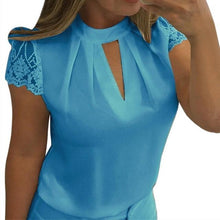 Load image into Gallery viewer, Laamei Lace Blouses Women 2018 Hollow Out Sexy Tops Femme Solid Casual Office Shirts Plus Size 5xl Blousas V Neck Streetwear
