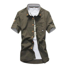 Load image into Gallery viewer, MarKyi plus size 5xl mushroom embroidery mens short sleeve casual shirts fashion 2017 new summer cotton shirts men social
