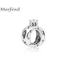 Load image into Gallery viewer, Marfend Rose Gold Shine Crown O Hearts Of Logo Hearts Clip Charms Fit Pandora Bracelet 925 Sterling Silver Bead Diy Jewelry
