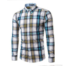 Load image into Gallery viewer, Men Plaid Shirt Long Sleeve Spring Shirt Brand Mens Checkered Shirt Cotton Mens Casual Shirts 2017 Men Plus Size slim fit Camisa
