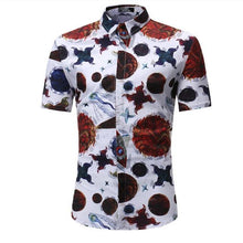 Load image into Gallery viewer, Men Shirt Summer Style Palm Tree Print Beach Hawaiian Shirt Men Casual Short Sleeve Hawaii Shirt Chemise Homme Asian Size 3XL
