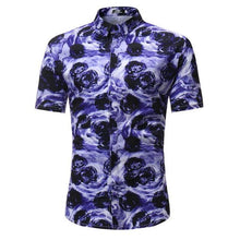 Load image into Gallery viewer, Men Shirt Summer Style Palm Tree Print Beach Hawaiian Shirt Men Casual Short Sleeve Hawaii Shirt Chemise Homme Asian Size 3XL

