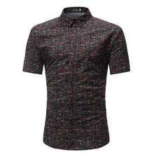 Load image into Gallery viewer, Men Shirt Summer Style Palm Tree Print Beach Hawaiian Shirt Men Casual Short Sleeve Hawaii Shirt Chemise Homme Asian Size 3XL
