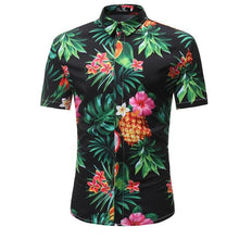 Load image into Gallery viewer, Men Shirt Summer Style Palm Tree Print Beach Hawaiian Shirt Men Casual Short Sleeve Hawaii Shirt Chemise Homme Asian Size 3XL
