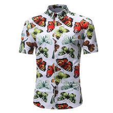 Load image into Gallery viewer, Men Shirt Summer Style Palm Tree Print Beach Hawaiian Shirt Men Casual Short Sleeve Hawaii Shirt Chemise Homme Asian Size 3XL
