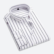Load image into Gallery viewer, Men&#39;s stripe long sleeve shirt cotton men casual shirt man striped mens dress shirts male 2018 fashion slim fit social chemise
