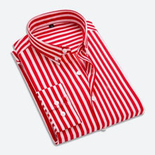 Load image into Gallery viewer, Men&#39;s stripe long sleeve shirt cotton men casual shirt man striped mens dress shirts male 2018 fashion slim fit social chemise

