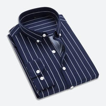 Load image into Gallery viewer, Men&#39;s stripe long sleeve shirt cotton men casual shirt man striped mens dress shirts male 2018 fashion slim fit social chemise
