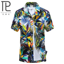 Load image into Gallery viewer, Mens Hawaiian Shirt Male Casual camisa masculina Printed Beach Shirts Short Sleeve brand clothing Free Shipping Asian Size 5XL
