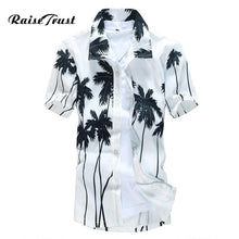 Load image into Gallery viewer, Mens Hawaiian Shirt Male Casual camisa masculina Printed Beach Shirts Short Sleeve brand clothing Free Shipping Asian Size 5XL
