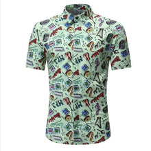 Load image into Gallery viewer, Mens Hawaiian Shirt Male Casual  masculina Printed Beach Shirts Short Sleeve 2018 New Fashion Brand  SizeM-3XL
