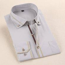 Load image into Gallery viewer, Mens Shirts Long Sleeve 2018 Male Tuxedo Shirt Cotton Mens Dress Shirts Slim Fit White Black Wedding Shirt Men Chemise Homme 5XL
