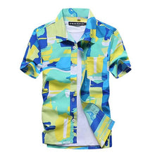 Load image into Gallery viewer, Mens Summer Beach Hawaiian Shirt 2018 Brand Short Sleeve Plus Size Floral Shirts Men Casual Holiday Vacation Clothing Camisas
