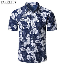Load image into Gallery viewer, Mens Summer Beach Hawaiian Shirt 2018 Brand Short Sleeve Plus Size Floral Shirts Men Casual Holiday Vacation Clothing Camisas
