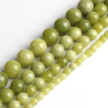 Загрузить изображение в средство просмотра галереи, Natural China Jade Beads  Round Loose Beads For Jewelry Making 6 8 10 mm Pick Size 15 inches  DIY Necklace(Green)
