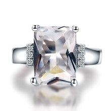 Load image into Gallery viewer, New 10x14MM Mystic Fire Rainbow Topaz Engagement Wedding Ring Solid 925 Sterling Rectangle Unique Top Brand Jewelry Accessories
