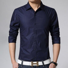 Загрузить изображение в средство просмотра галереи, New 2018 Men&#39;s Pure Cotton Shirt Slim Fit Fashion Long Sleeve Casual Business Shirts Men Dress Shirts High Quality Camisas
