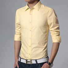 Загрузить изображение в средство просмотра галереи, New 2018 Men&#39;s Pure Cotton Shirt Slim Fit Fashion Long Sleeve Casual Business Shirts Men Dress Shirts High Quality Camisas
