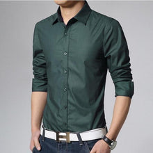Загрузить изображение в средство просмотра галереи, New 2018 Men&#39;s Pure Cotton Shirt Slim Fit Fashion Long Sleeve Casual Business Shirts Men Dress Shirts High Quality Camisas
