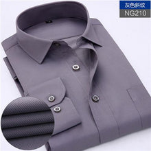 Загрузить изображение в средство просмотра галереи, New Arrived 2018 mens work shirts Brand soft Long sleeve square collar regular striped /twill men dress shirts white male tops
